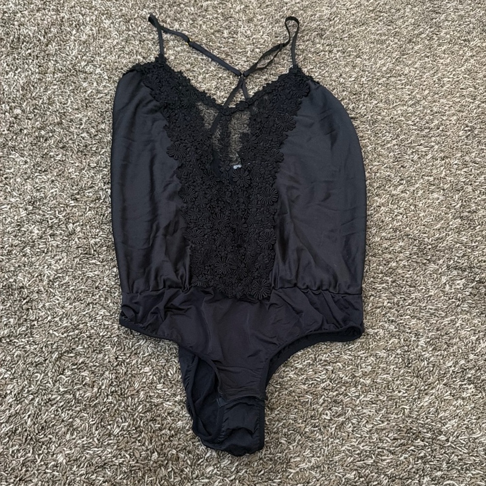 Flora Nikrooz satin and lace bodysuit